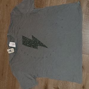 NWT Oversized Rocker tee Distressed Look